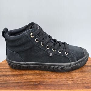 Cariuma OCA Shoes Womens 7 Black Suede High Top Lace Up Athletic Sneakers